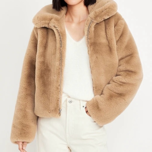 Old Navy Zip Up Faux-Fur Jacket - Picture 1 of 5